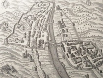 Mappa illustrata di Pescia antica